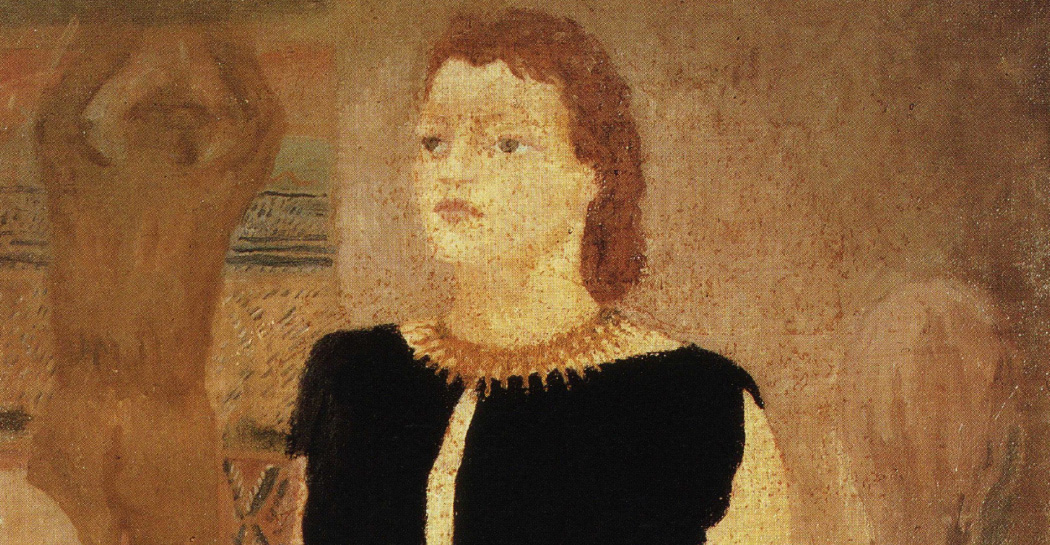 Mario Mafai, Ritratto di Antonietta nello studio di scultura, 1934, olio su tela cm 192x100, dettaglio