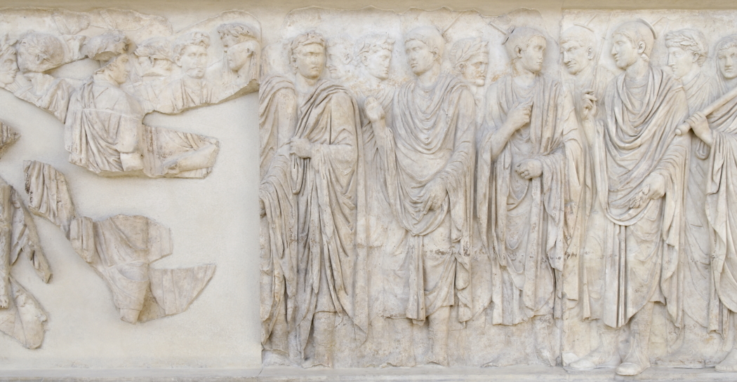 Ara PacisAugustae, Processione meridionale (attuale lato orientale), particolare Ara PacisAugustae, Processione meridionale (attuale lato orientale), particolare