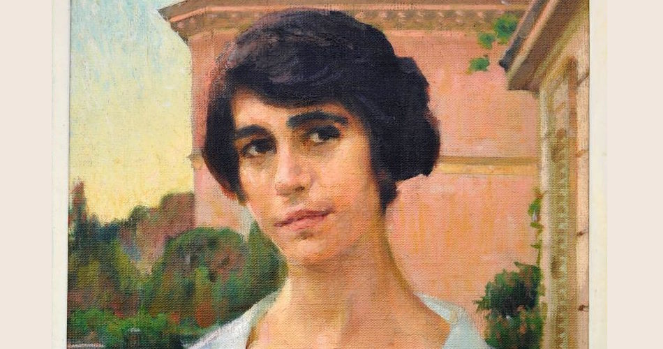 Giacomo Balla, Particolare di Ritratto femminile (Annina Levi), 1930-40, olio su tela, AM 5350 Giacomo Balla, Particolare di Ritratto femminile (Annina Levi), 1930-40, olio su tela, AM 5350