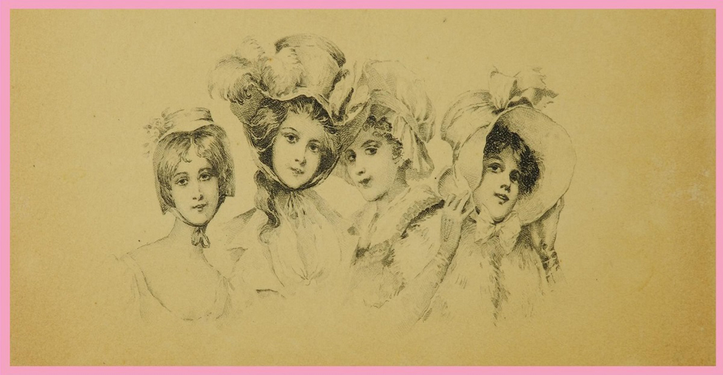 “Fanciulle” (dettaglio di biglietto d’auguri a stampa di fine XIX-inizio XX secolo) “Fanciulle” (dettaglio di biglietto d’auguri a stampa di fine XIX-inizio XX secolo)