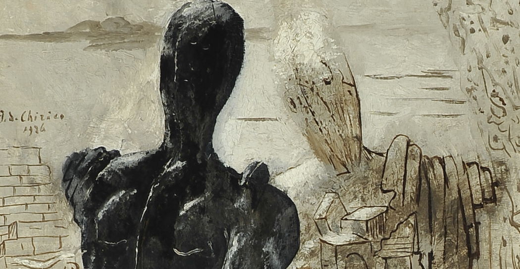 Giorgio de Chirico, Archeologi misteriosi / Manichini / Il giorno e la notte, 1926, olio su tela (particolare) Giorgio de Chirico, Archeologi misteriosi / Manichini / Il giorno e la notte, 1926, olio su tela (particolare)