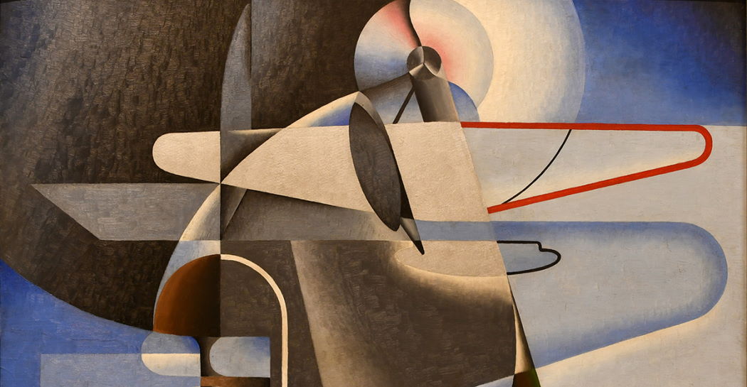 Osvaldo Peruzzi, (particolare) Aeropittura, 1934, olio su cartone. Galleria d’Arte Moderna, inv. AM 1291 Osvaldo Peruzzi, (particolare) Aeropittura, 1934, olio su cartone. Galleria d’Arte Moderna, inv. AM 1291