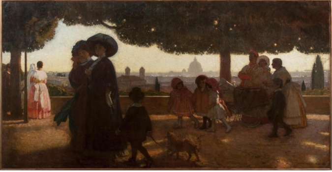 Passeggiata al Pincio, 1910 Passeggiata al Pincio, 1910