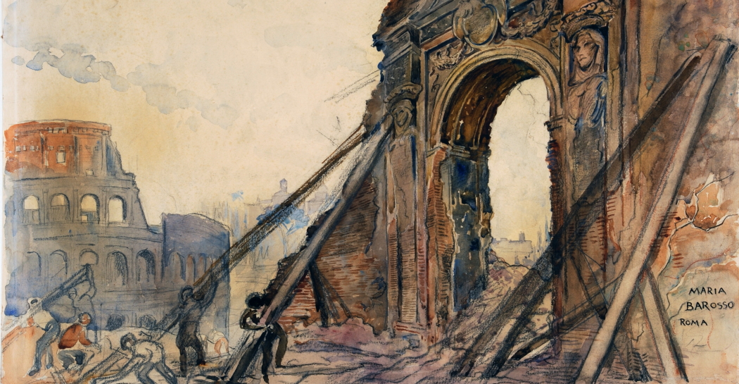 M. BAROSSO, “Portale negli orti del cardinal Carpi poche ore prima della demolizione” M. BAROSSO, “Portale negli orti del cardinal Carpi poche ore prima della demolizione”