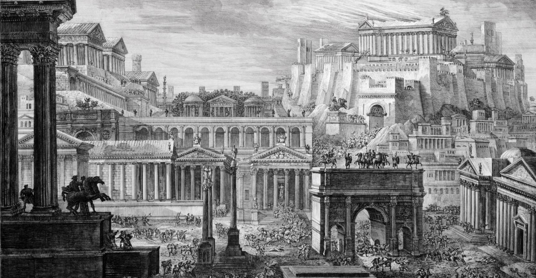 Luigi Rossini, Veduta del Campidoglio Luigi Rossini, Veduta del Campidoglio