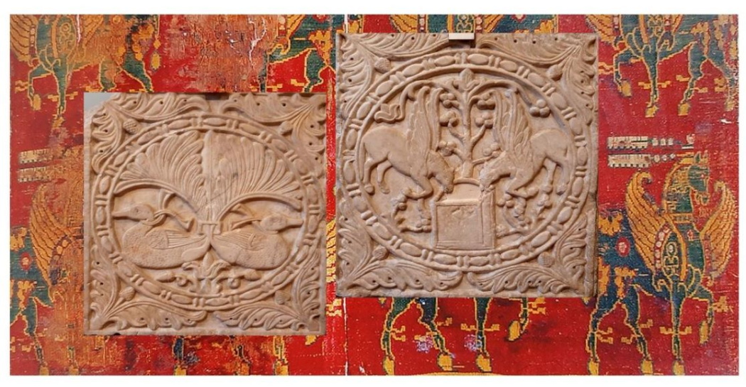 Formelle con decorazione a rilievo dal duomo di Sorrento (fine X – inizi XI sec.), Museo di scultura antica Giovanni Barracco Formelle con decorazione a rilievo dal duomo di Sorrento (fine X – inizi XI sec.), Museo di scultura antica Giovanni Barracco