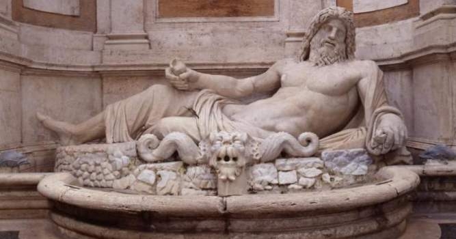 Fontana e statua di Marforio Fontana e statua di Marforio