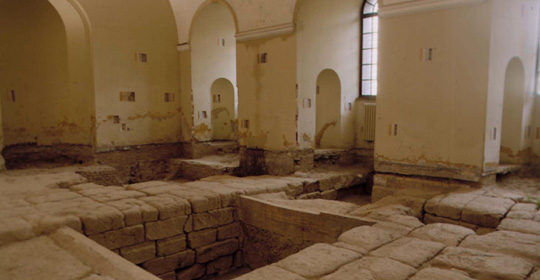 La Sala VIII del Museo Nuovo dopo lo scavo La Sala VIII del Museo Nuovo dopo lo scavo
