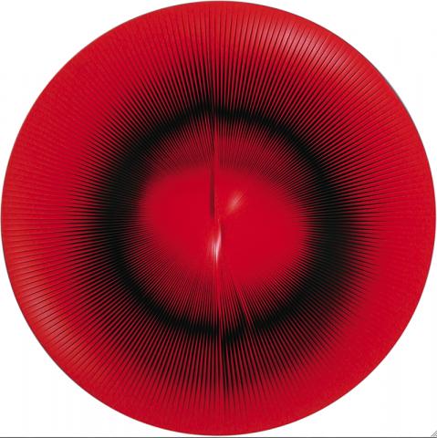 Alberto Biasi Dinamica circolare 1962 PVC su tavola diametro cm 65 Alberto Biasi Dinamica circolare 1962 PVC su tavola diametro cm 65