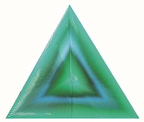 Alberto Biasi Immaginazione dinamica 1965-68 rilievo in PVC su tavola cm 100x115x4 Alberto Biasi Immaginazione dinamica 1965-68 rilievo in PVC su tavola cm 100x115x4