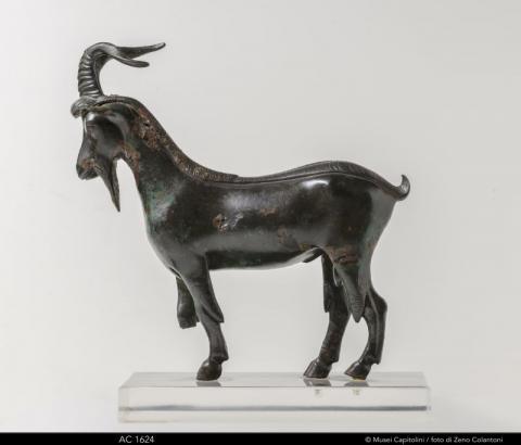 Castro Pretorio, via Magenta (1878), capro, bronzo, fine VI-inizi V secolo a.C., Musei Capitolini, Centrale Montemartini Castro Pretorio, via Magenta (1878), capro, bronzo, fine VI-inizi V secolo a.C., Musei Capitolini, Centrale Montemartini