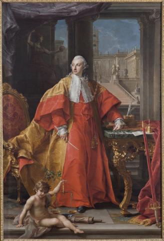 P. Batoni, Ritratto a figura intera del  Principe Abbondio Rezzonico, 1766, Gallerie Nazionali d'Arte Antica di Roma. Palazzo Barberini. Foto di Mauro Coen