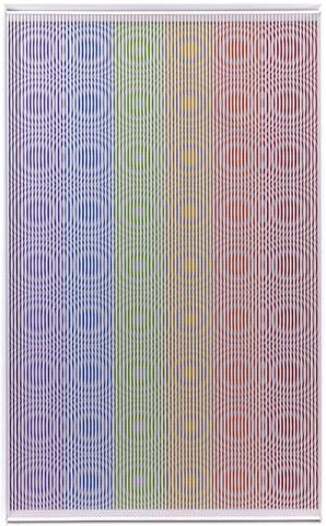 Alberto Biasi Gocce d'arcobaleno lunare n°7 2010 cm 180x110 Alberto Biasi Gocce d'arcobaleno lunare n°7 2010 cm 180x110