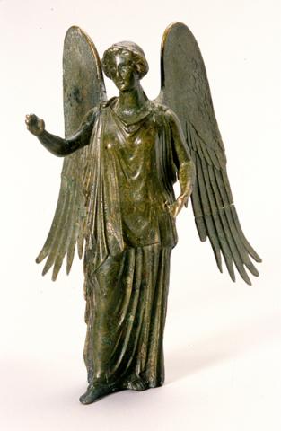 Statuetta in bronzo di Vittoria Br 67 – Lugdunum musèe & theatres romains, Lione Statuetta in bronzo di Vittoria Br 67 – Lugdunum musèe & theatres romains, Lione