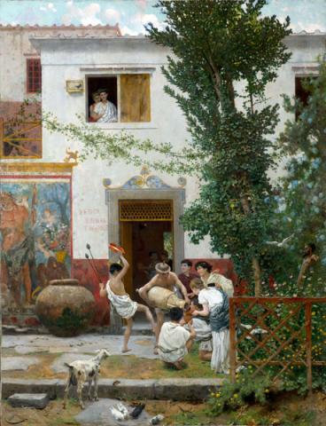 Camillo Miola, Orazio in villa, olio su tela, Napoli, Museo di Capodimonte Camillo Miola, Orazio in villa, olio su tela, Napoli, Museo di Capodimonte