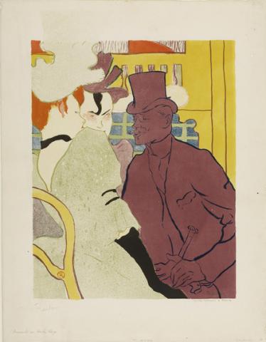 The Englishman at the Moulin Rouge, 1892 - Lithograph (in six colours) on laid paper, 62,4x48,4 cm - Budapest, Galleria Nazionale The Englishman at the Moulin Rouge, 1892 - Lithograph (in six colours) on laid paper, 62,4x48,4 cm - Budapest, Galleria Nazionale