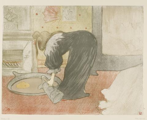 Woman at the Tub - The Tub, 1896 - Lithograph (in five colours), 40,3x52,5 cm - Budapest, Galleria Nazionale Woman at the Tub - The Tub, 1896 - Lithograph (in five colours), 40,3x52,5 cm - Budapest, Galleria Nazionale
